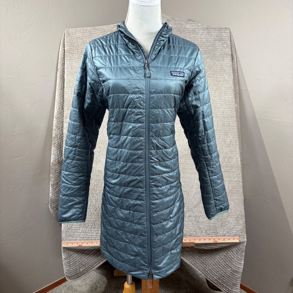 Patagonia Nano Puff Parka Womens Medium Plume Grey Quilted Jacket 26870 FA23